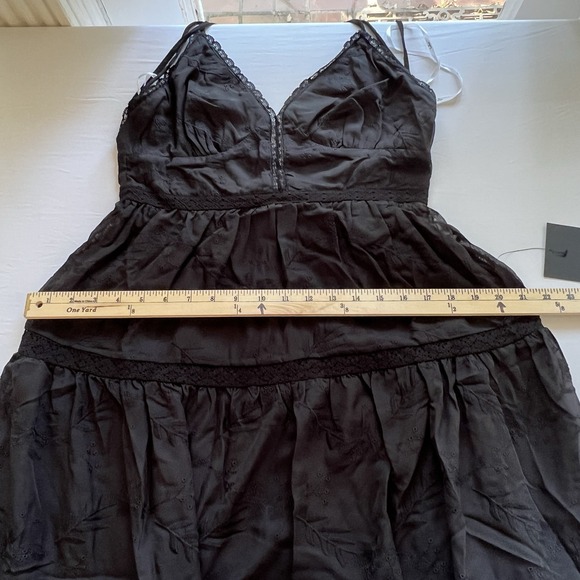 LULUS NWT Black Lace Overlay Romantic Boho Retro Cottagecore Prairie Dress SMALL - Picture 11 of 13